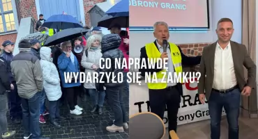 Robert Bąkiewicz z wizytą w Szczecinku. Co naprawdę wydarzyło się na zamku?