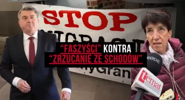 Banery Stop Imigracji rozwścieczyły radną. „Auschwitz nie spadł nagle z nieba”