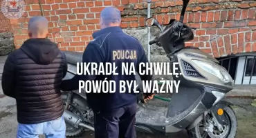 Pojechał na randkę okazyjnie skradzionym skuterem. Wygodnie