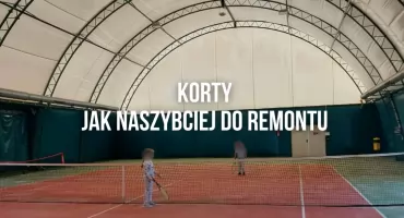 Latem bardzo ciepło, zimą bardzo zimno. Kryte korty tenisowe do remontu