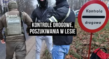 Pies złapał bandytę, którego ścigała cała jednostka policji. Ćwiczenia pod Czaplinkiem