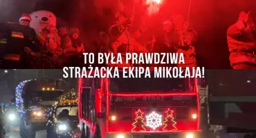 Strażacki Konwój Świętego Mikołaja z efektownym finałem w Szczecinku