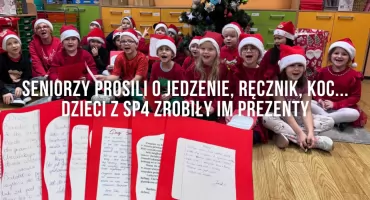 Dzieci z SP4 jako Mikołaje. Zrobiły prezenty potrzebującym seniorom
