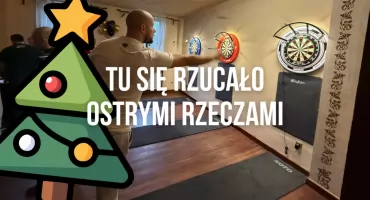 Zamiast ubierać choinkę - poszli na darta