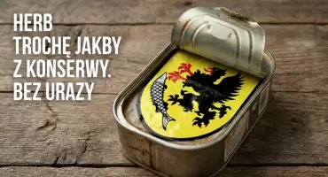 Jak wyjęty z konserwy. Czyli o gryfie i rybie w herbie