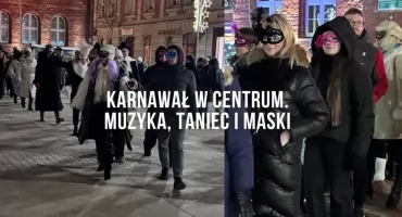 Karnawałowy taniec przed ratuszem