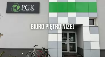 Zapraszamy piętro niżej. Biuro obsługi PGK przenosi się na parter